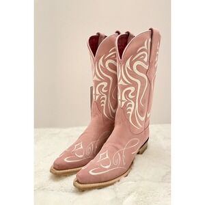 FERRINI WOMEN'S BELLE DUSTY PINK Leather WESTERN BOOTS - SNIP TOE‎ Size 6 NWT